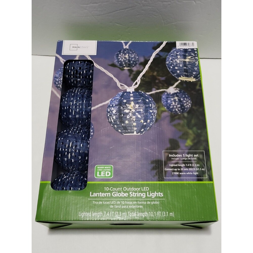 Mainstays 10-count Outdoor Led Lantern Globe String Lights